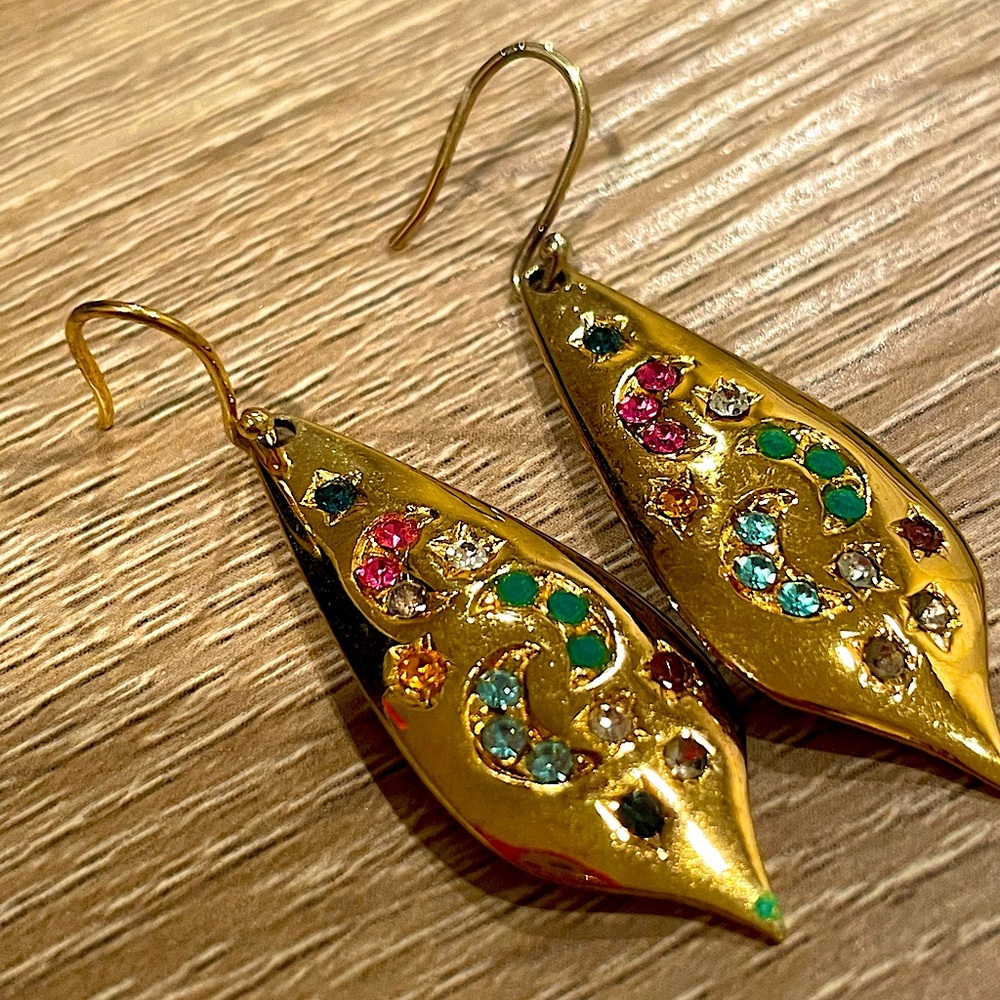 Handcrafted Made In Italy Earrings with gemstones.
